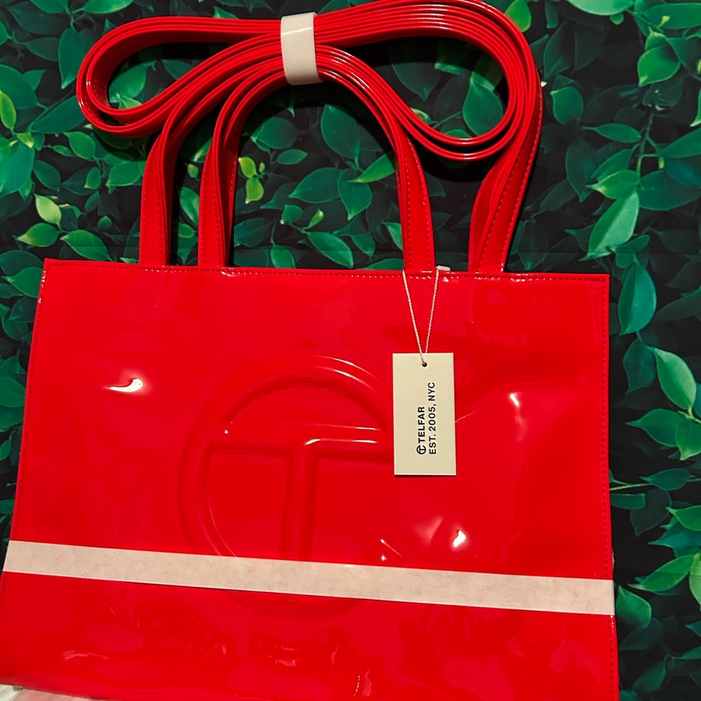 Telfar Red Shopper Bag